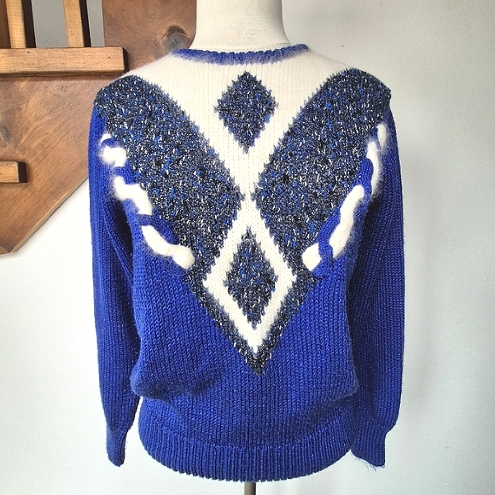 Jeremy Scott Sweater Blue And White